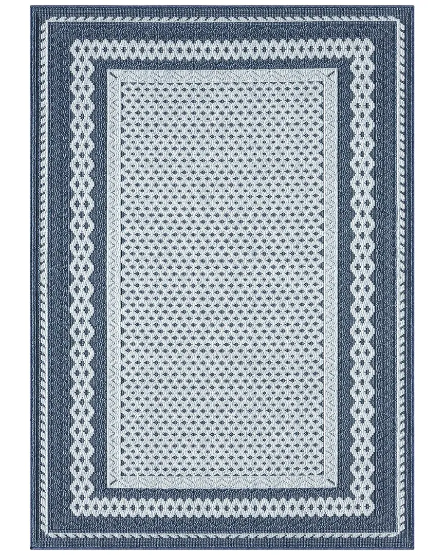 Power Loomed Nimes Area Rug - Blue, Polypropylene