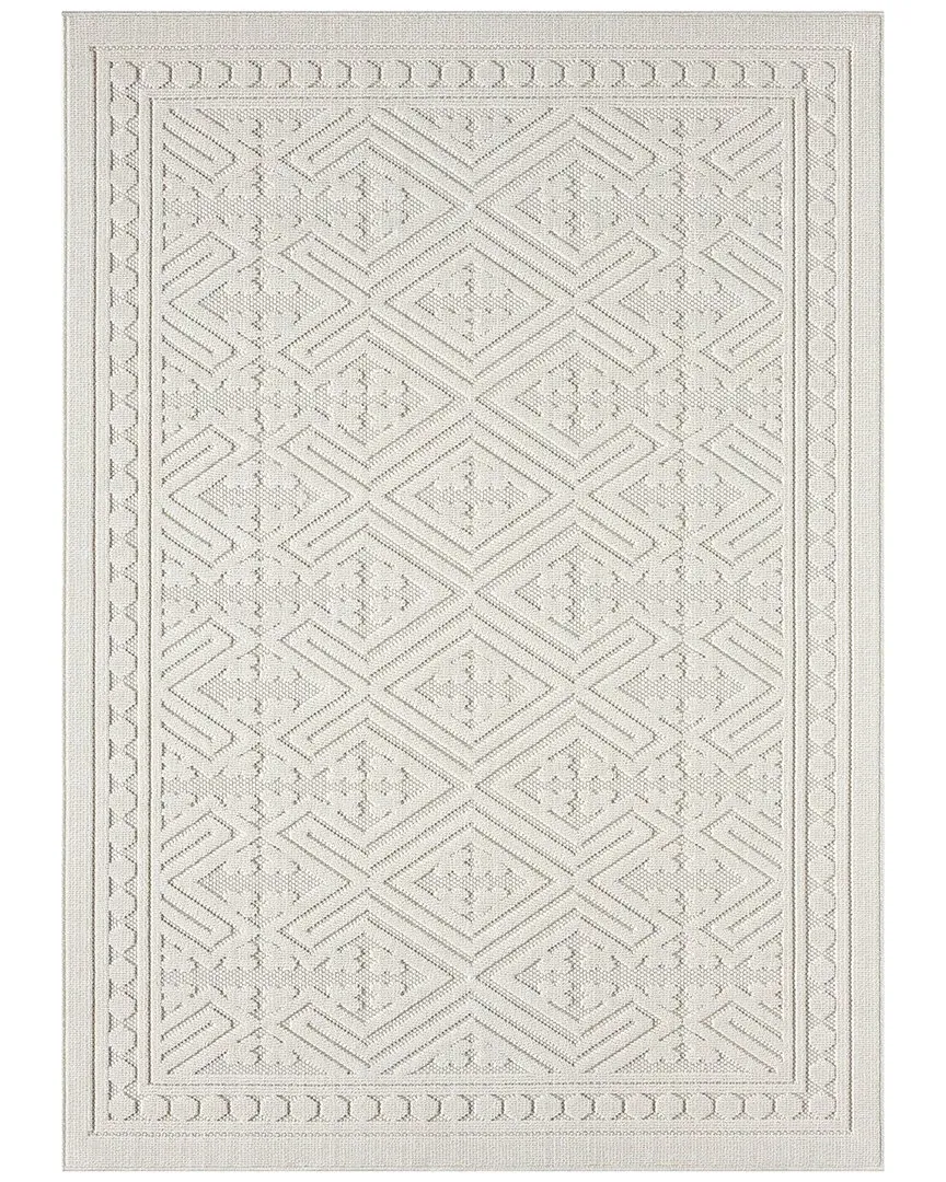 Power Loomed Nimes Area Rug - White, Polypropylene