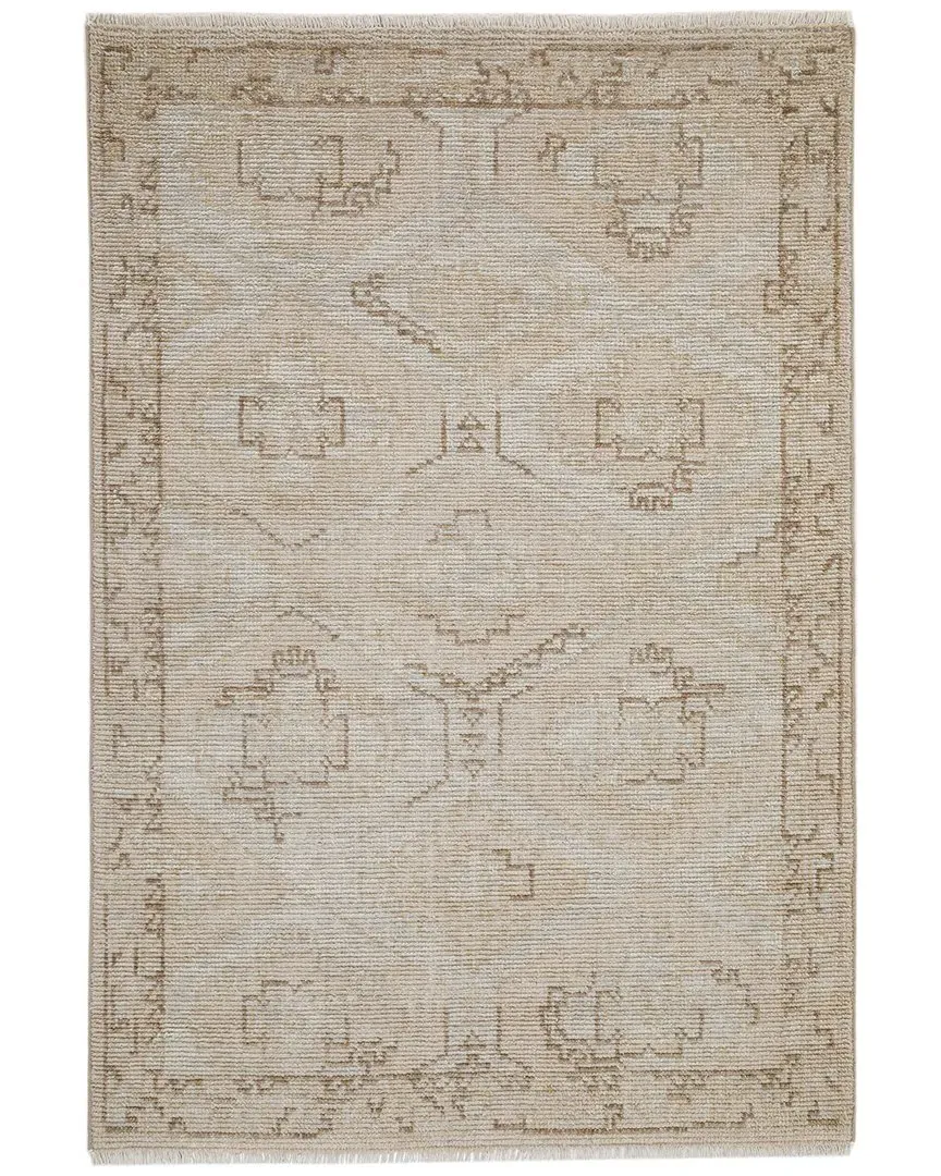 Sienna Hand Knotted Rug - Neutral, Wool
