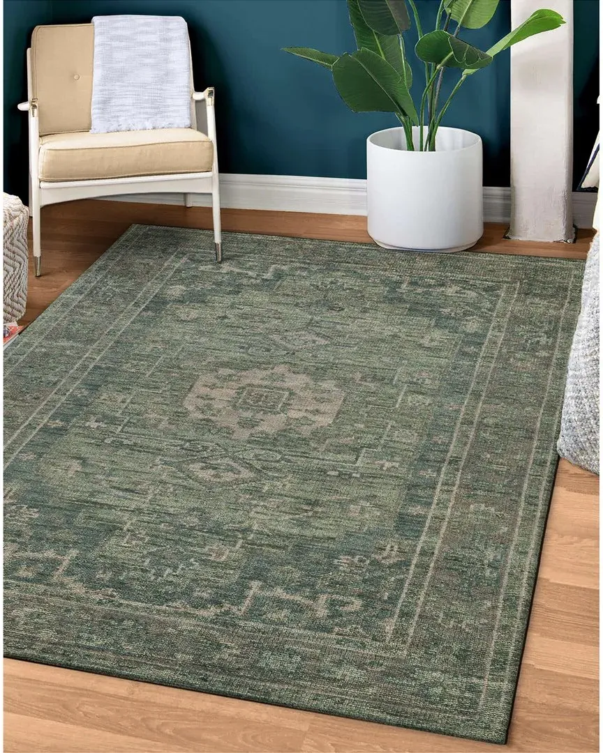 Tuscany Hand Knotted Wool Rug - Green