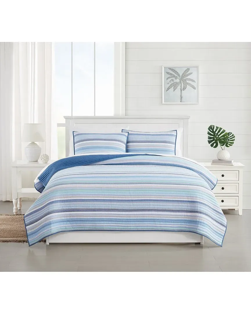 Clearwater Yarn Dye Stripe Quilt Set - Cotton