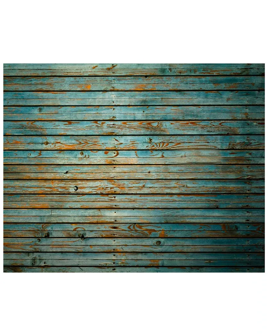 Washed Timber Wall Mural - Green image