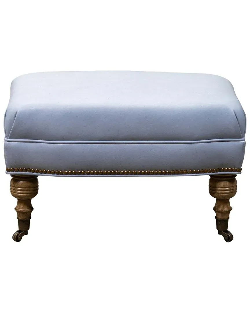 Corrine Ottoman with Casters - Farmhouse Silo, Leather