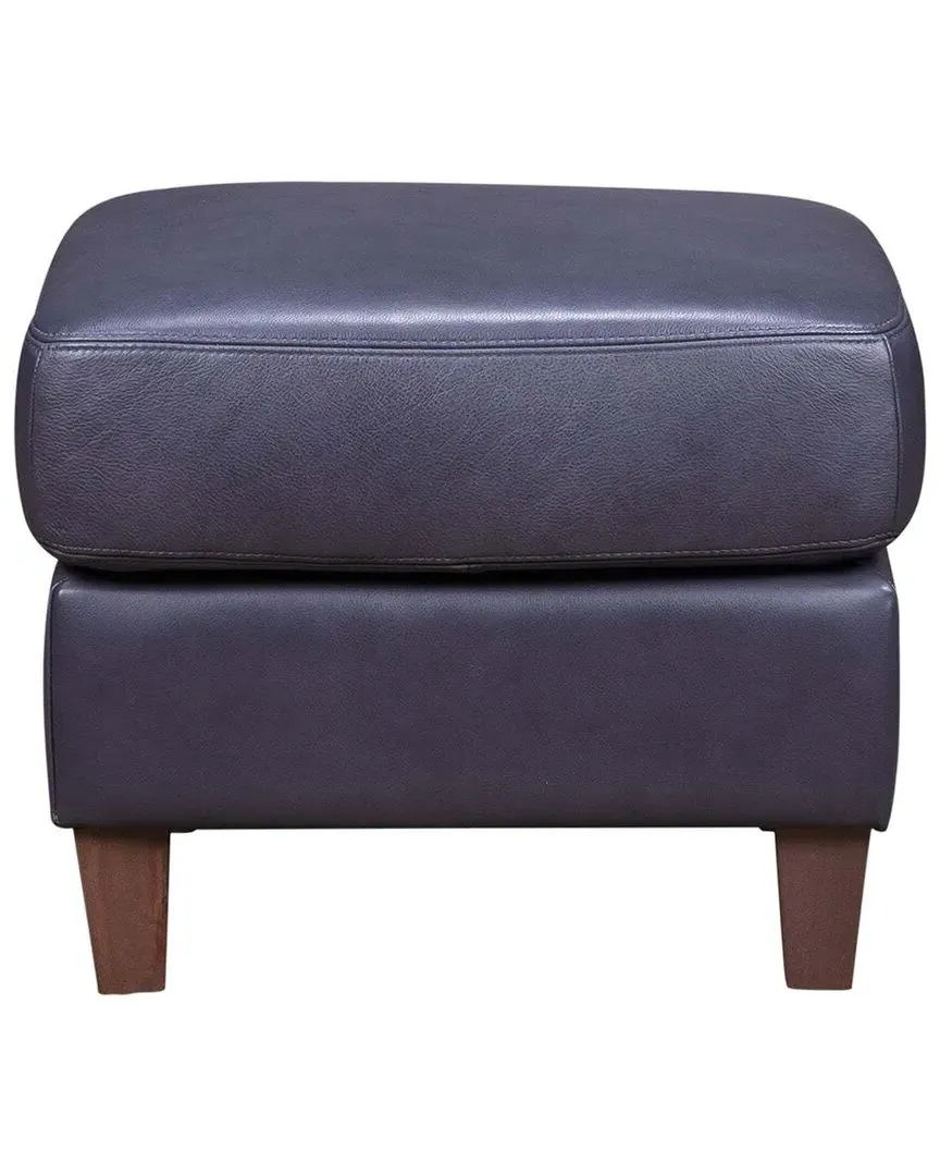 Palermo Ottoman - Juneau Aegean, Italian Leather image