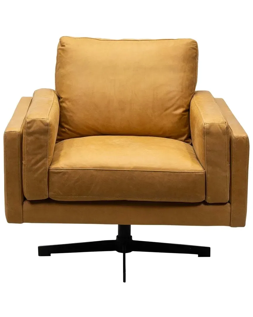 Spencer Swivel Chair - Chamois, Leather image