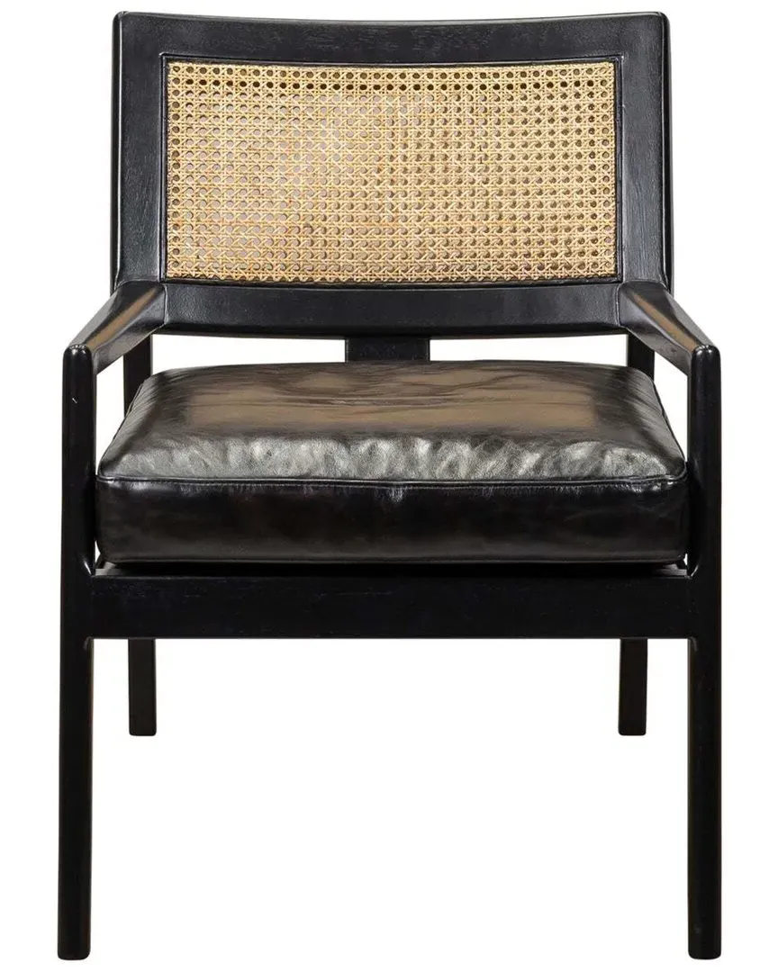 Sterling Chair with Cane Detail - Wakefield Charcoal, Leather image