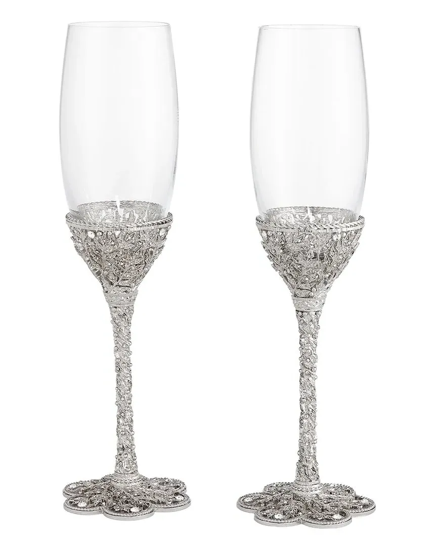 Florence Set of 2 Flutes - Silver, Pewter image