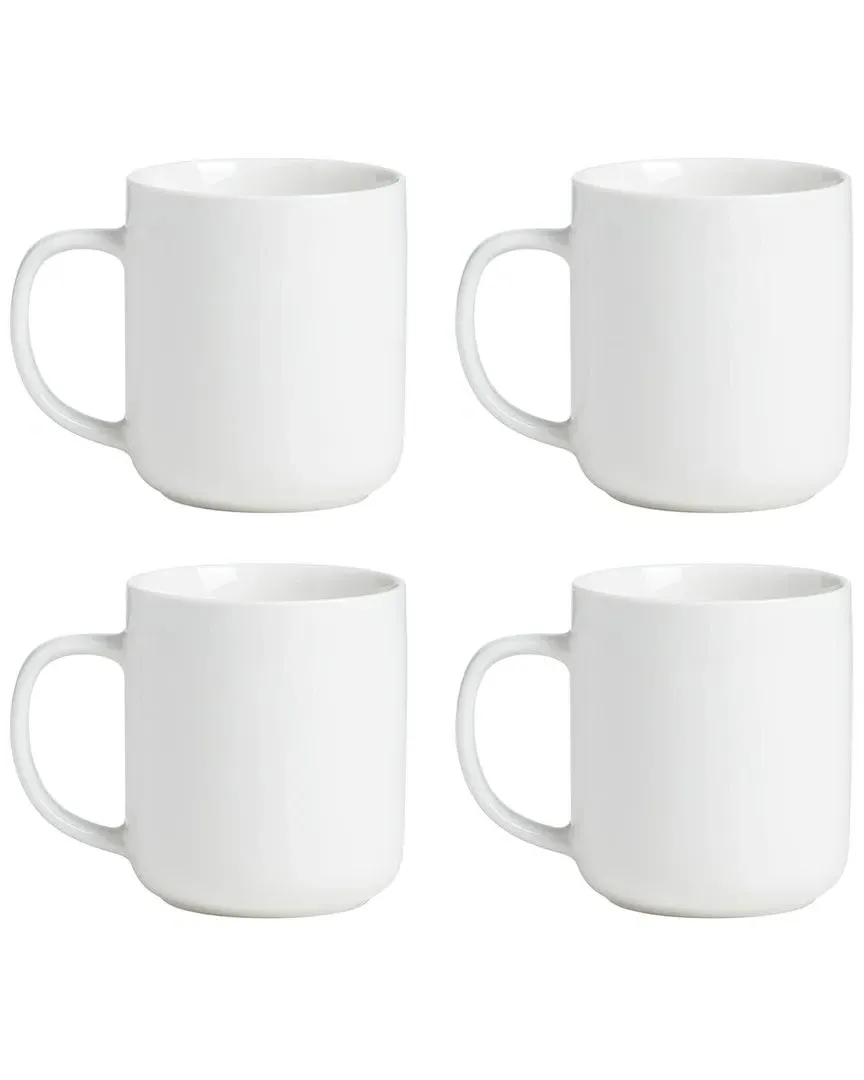 24 Seven Set of 4 Mugs - White, Porcelain image