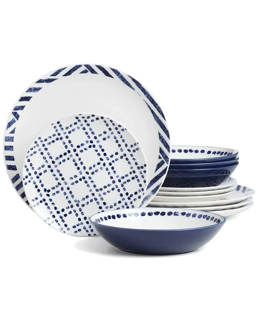 Harbour 12pc Dinnerware Set - White, Porcelain image