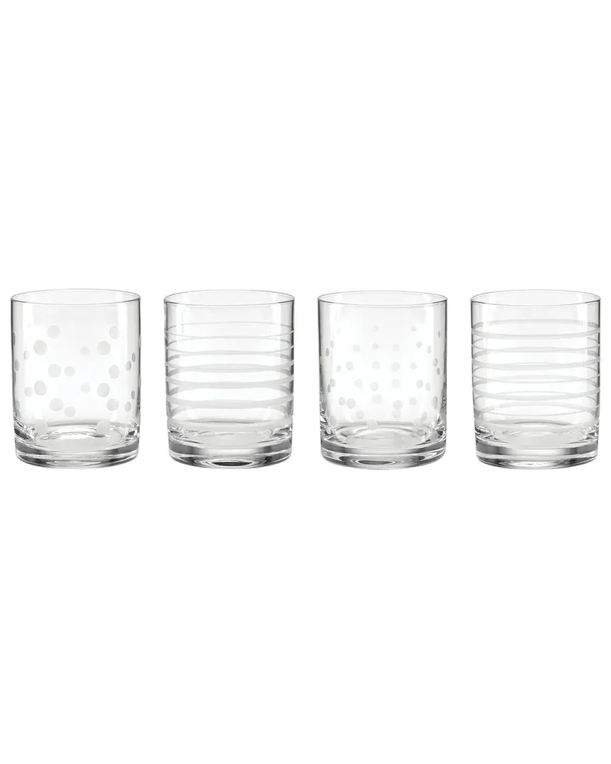 Mingle DOF Glasses Set of 4 - Clear, Glass