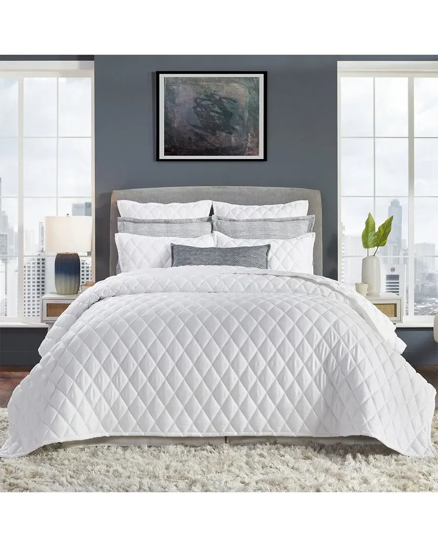 Avalon 400 Thread Count Coverlet - White, Lyocell