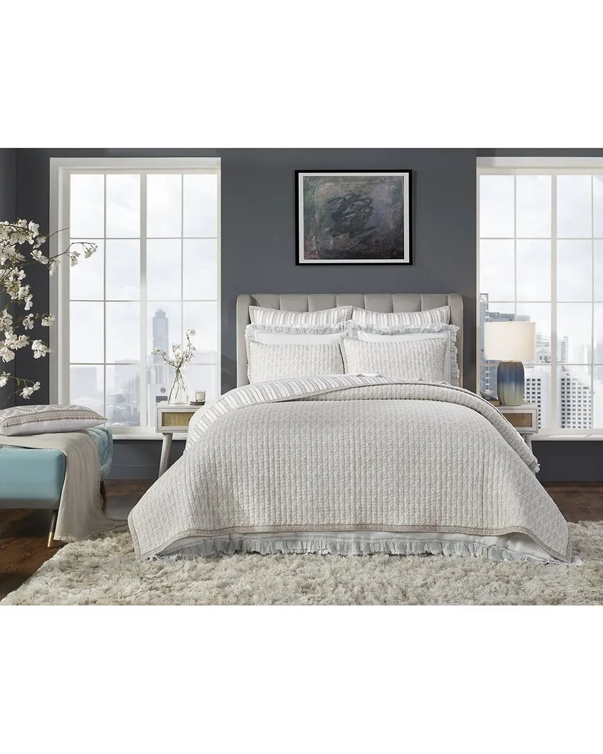 Bliss Printed Cotton Quilt - Sand