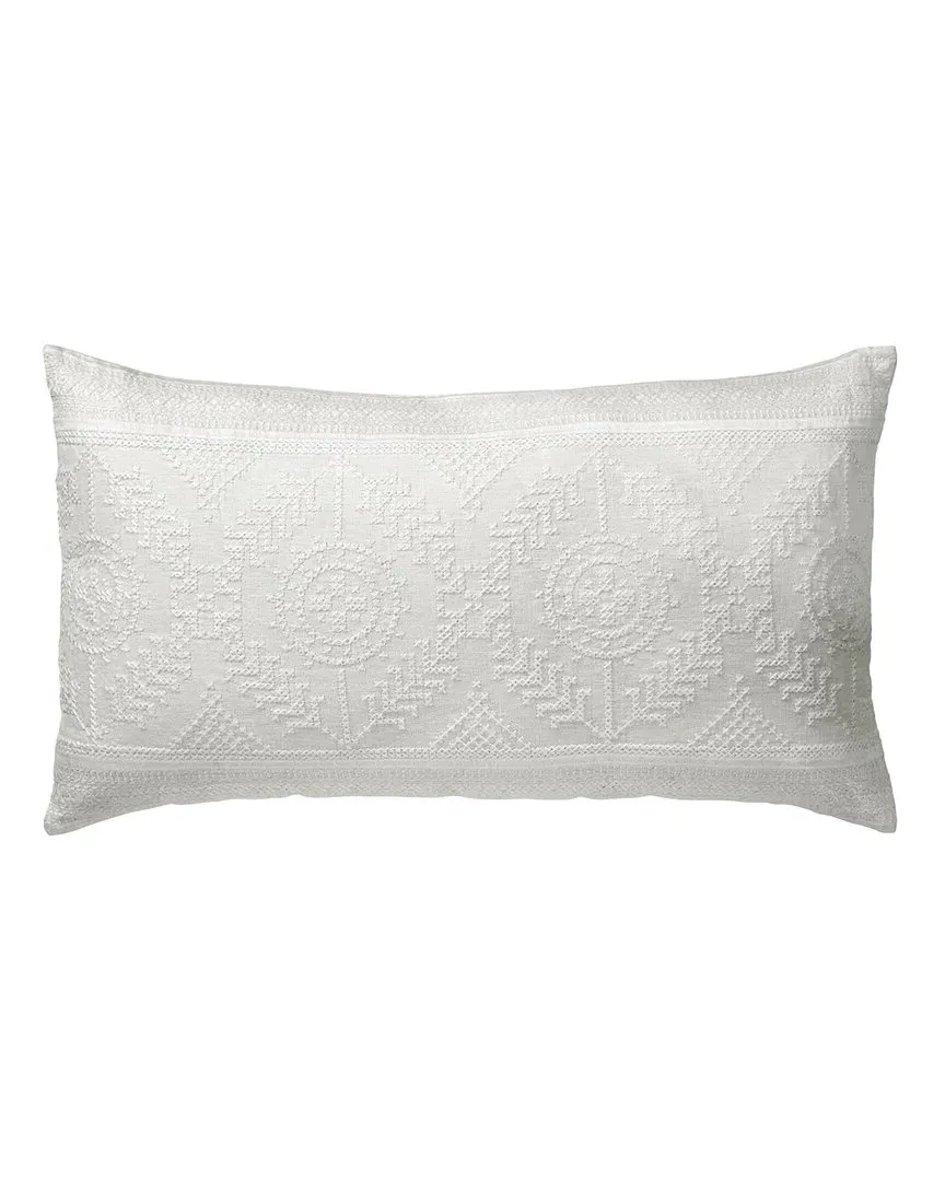 Circle Parker Deco Pillow - White, Linen