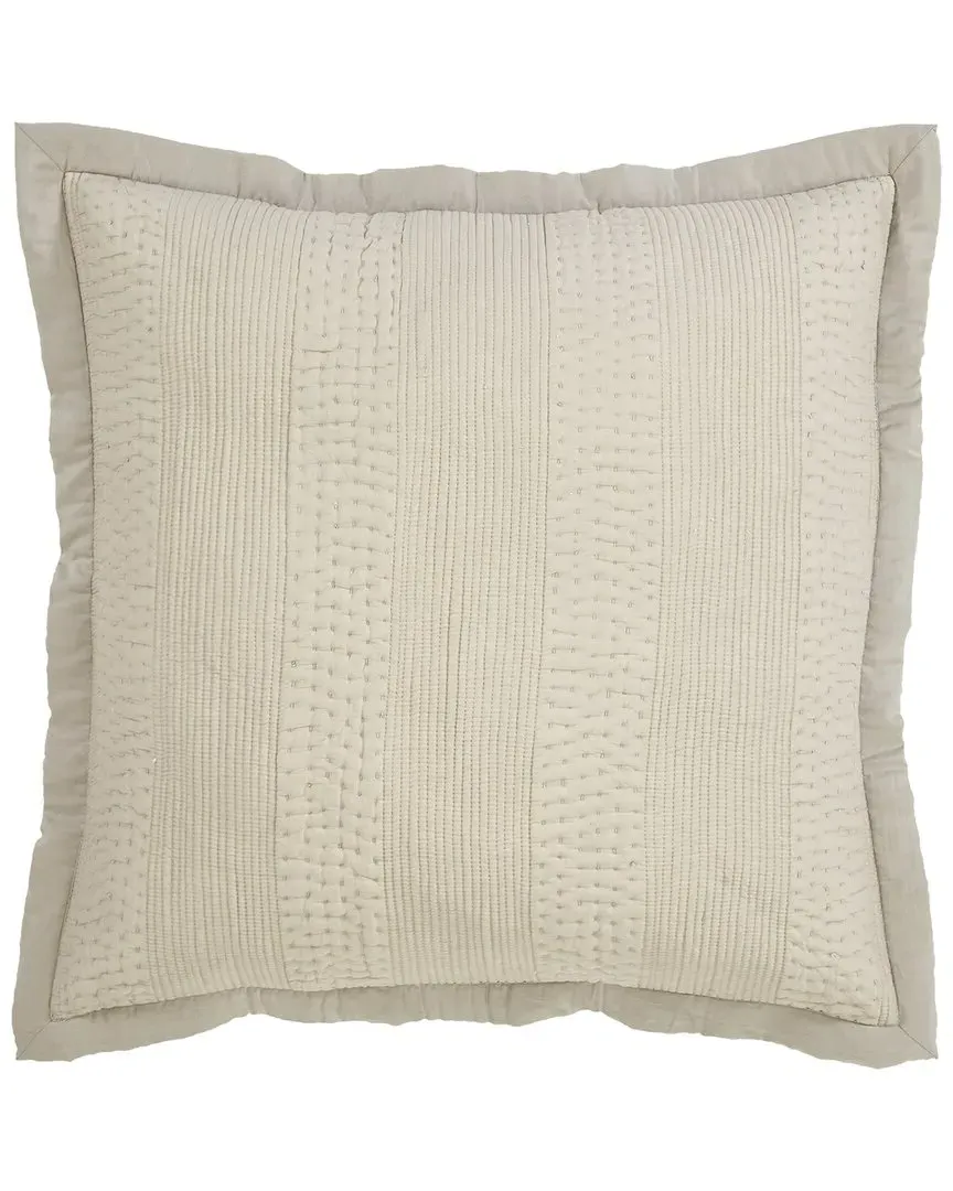 Laysan Channel Quilted Cotton Euro Sham - Dune image