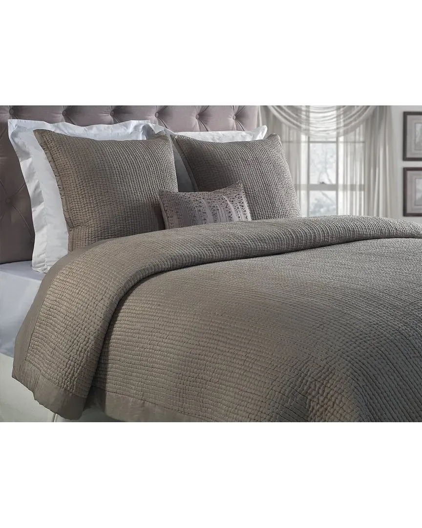 Lucy Queen Size Coverlet - Sand, Silk