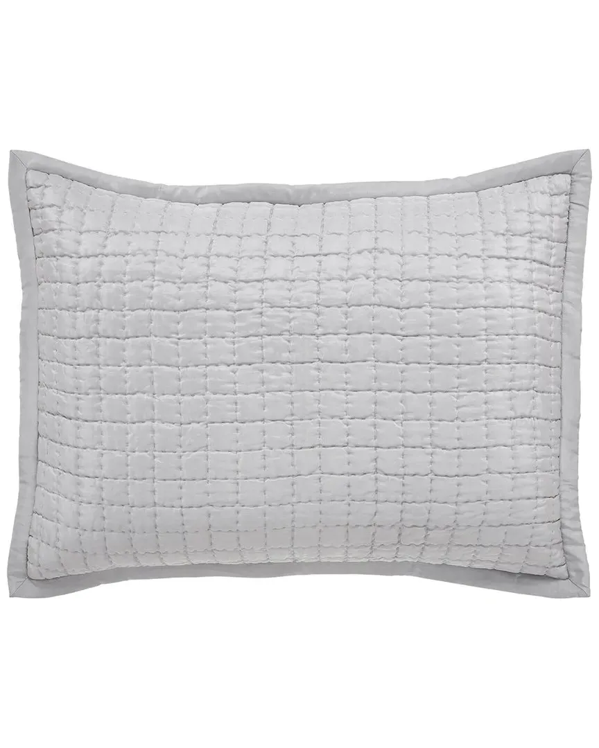 Malibu Square Quilted Coverlet Sham - Platinum, Silk image