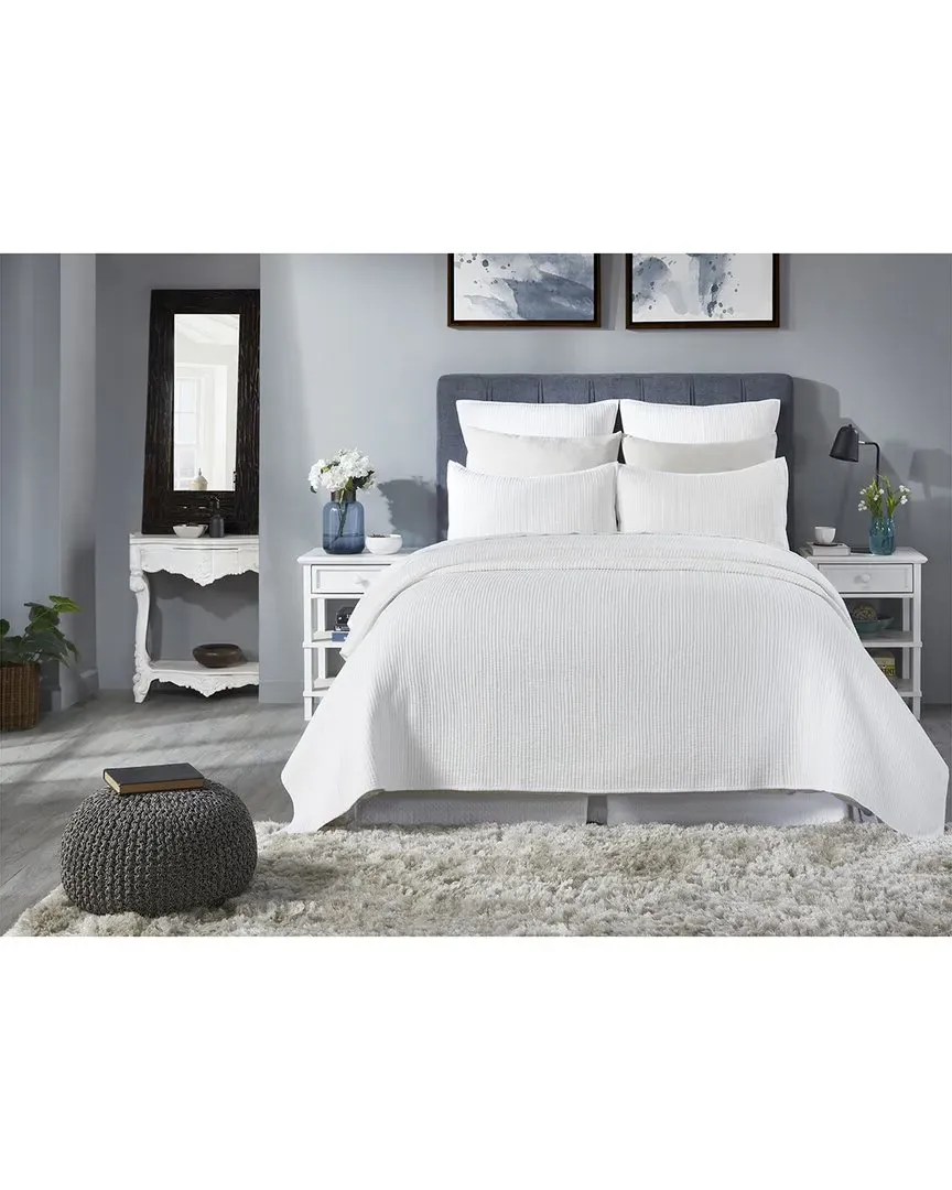 Orchids Lux Home Queen Teddy Coverlet - White image
