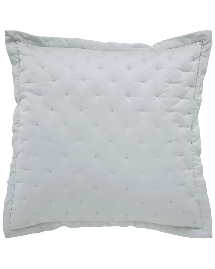 Oscar Tufted Cotton Sateen Euro Sham - Ice Mint