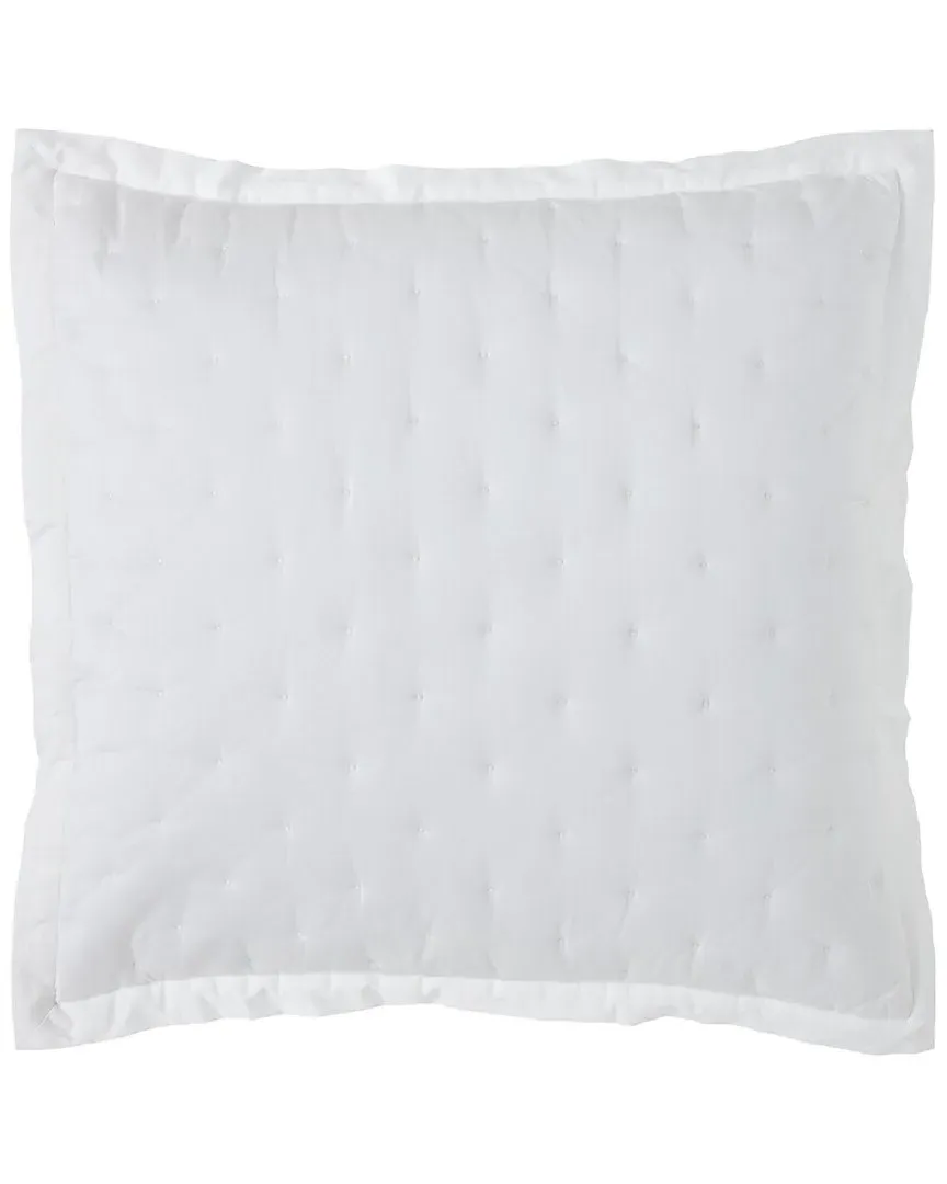 Oscar Tufted Cotton Sateen Euro Sham - White