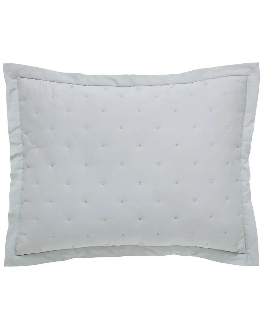 Oscar Tufted Cotton Sateen Sham - Ice Mint