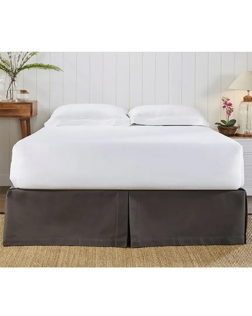 Pavillion King Size Box Pleat Bed Skirt - Cloak Grey, Cotton image
