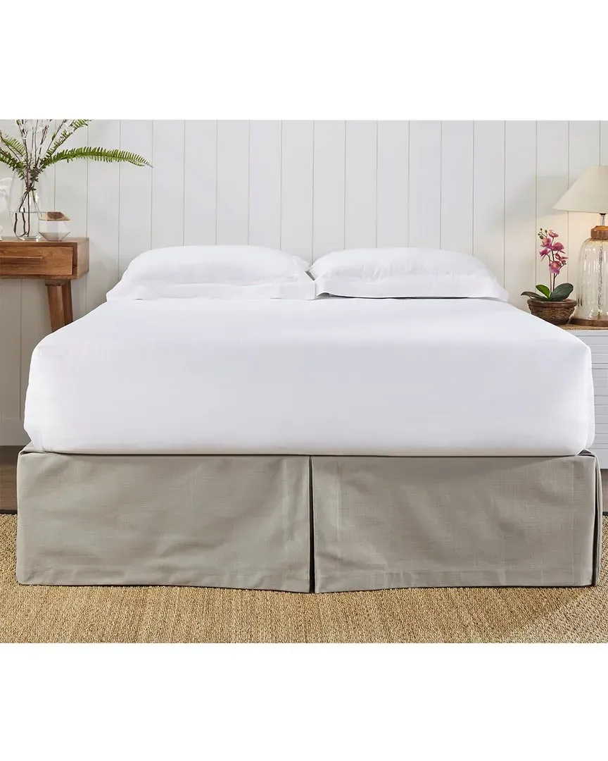 Pavillion King Size Box Pleat Bed Skirt - Ellie Grey, Cotton