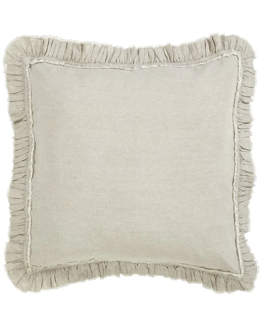 Ruffle European Linen Euro Sham - Beige image