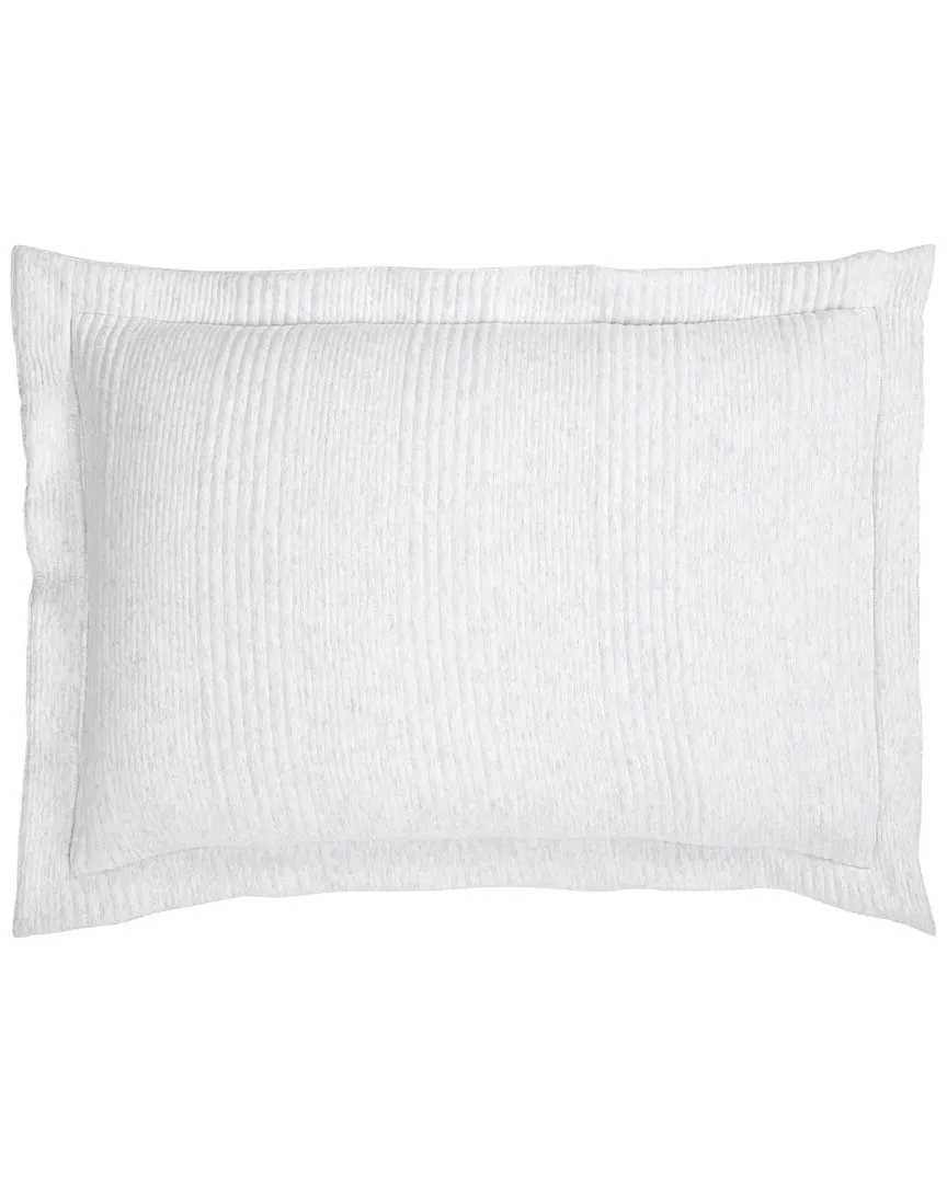Savoy Channel Quilted Sham Set - White Mélange, Cotton