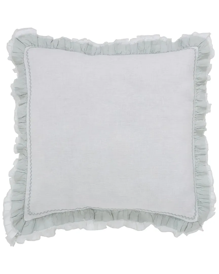 Solana Ruffle Euro Sham - Ice Mint, Linen image