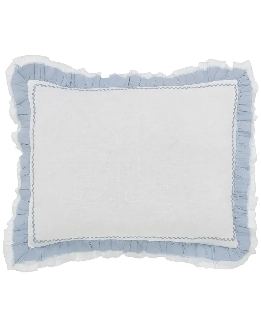 Solana Ruffle Sham Set - French Blue, Linen