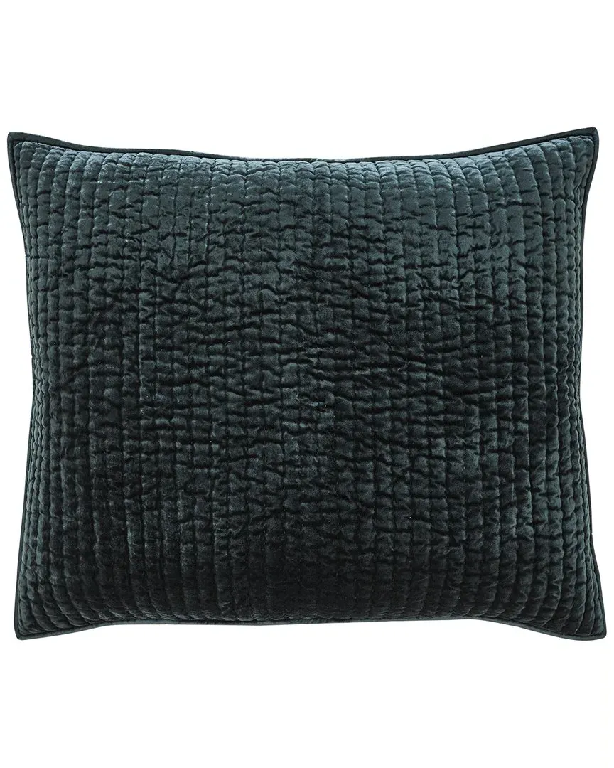 Walton Channel Velvet Euro Sham - Forest Green