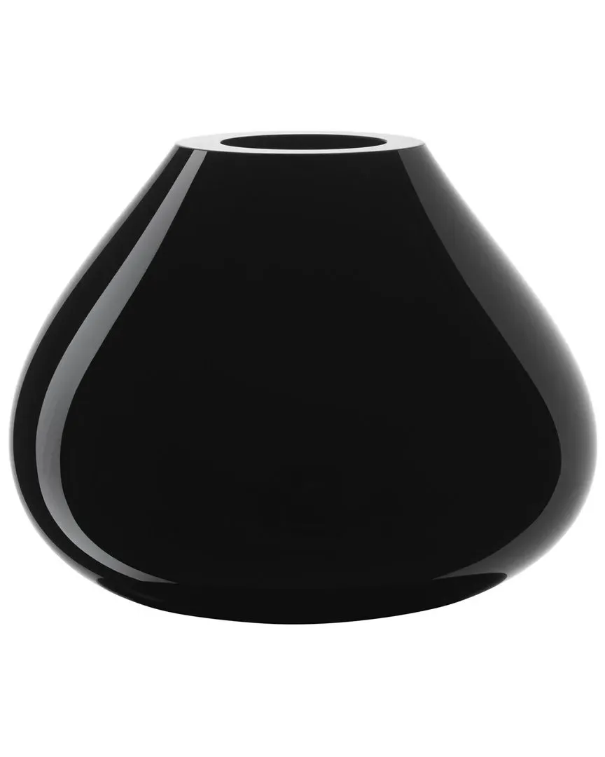 Ebon Medium Vase - Black, Crystal Glass image