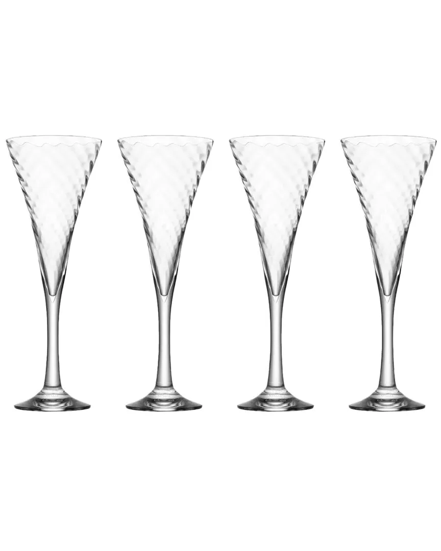 Helena 4-Pack Champagne Glasses - Clear, Crystal image