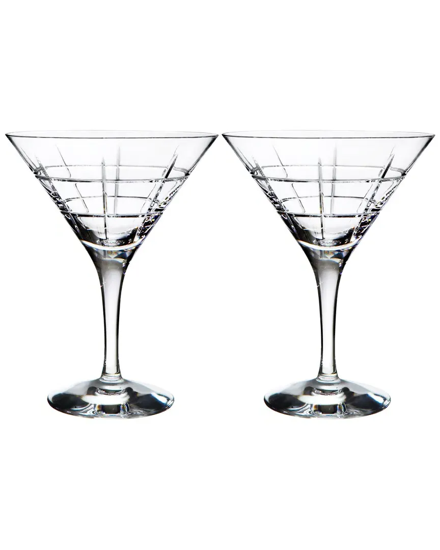 Orrefors Set of 2 Martini Glasses - Clear Crystal image