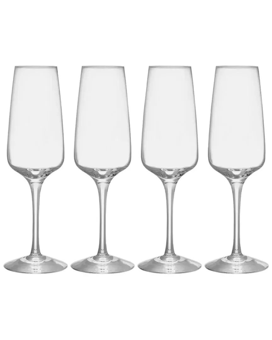 Pulse Champagne Glasses 4-Pack - Clear, Crystal image