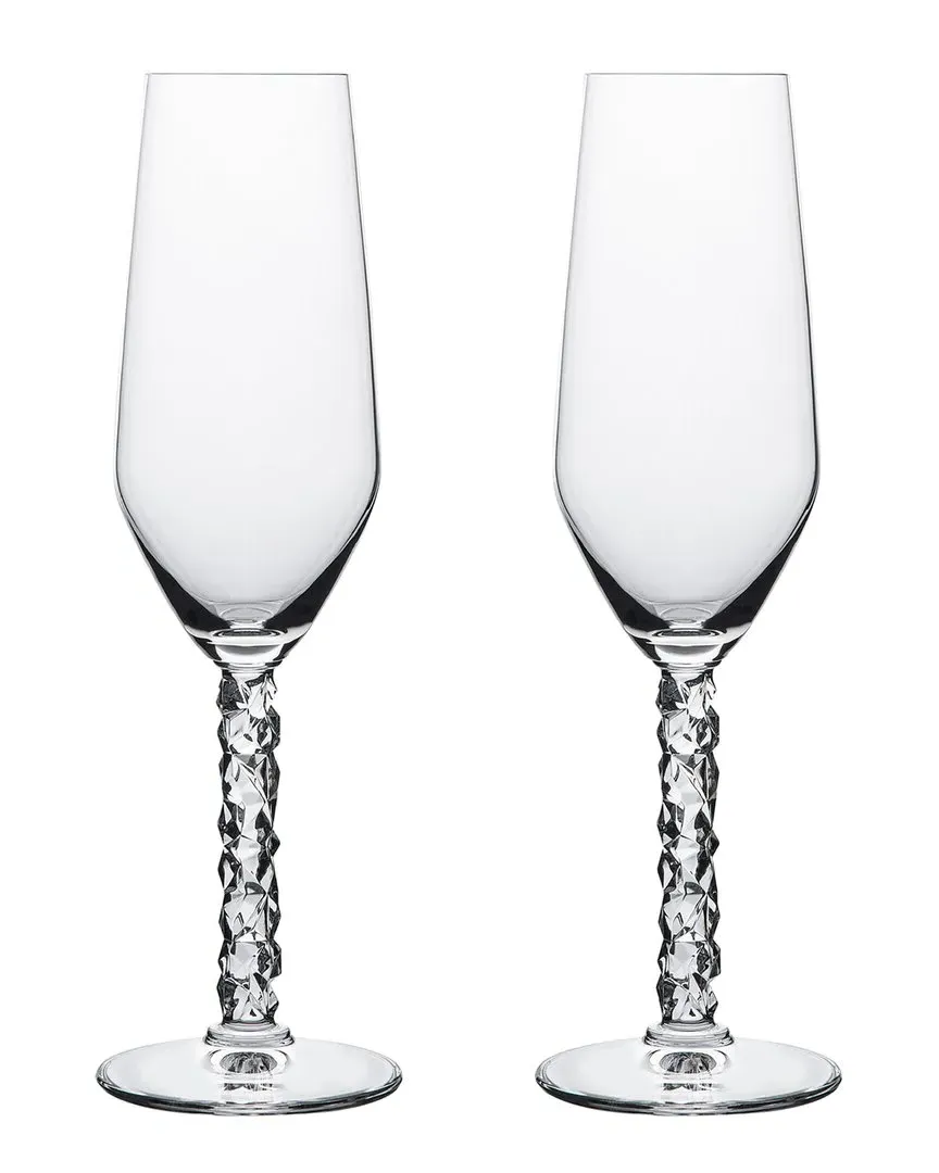 Set of 2 Carat Champagne Flutes - Crystal