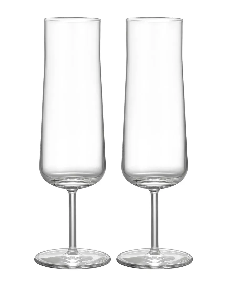 Set of 2 Informal Champagne Flutes - Glass image