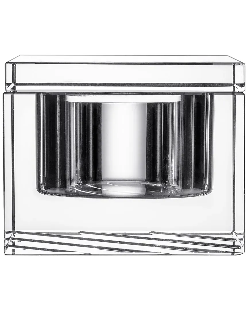 Stripe Covered Box with Lid - Clear image