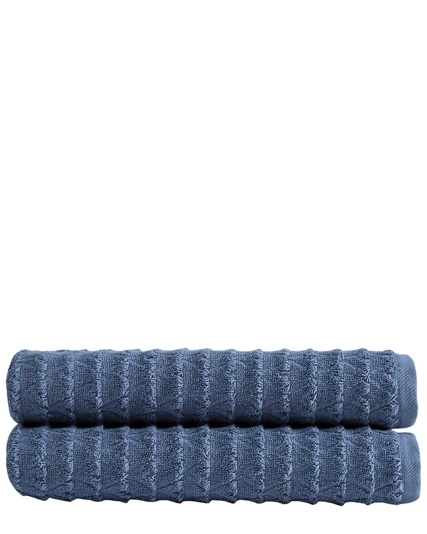 Azure Collection 2pc Bath Towel Set - Blue, Cotton