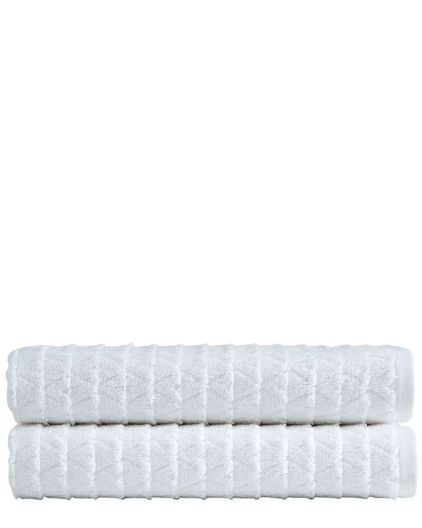 Azure Collection 2pc Bath Towel Set - White, Cotton