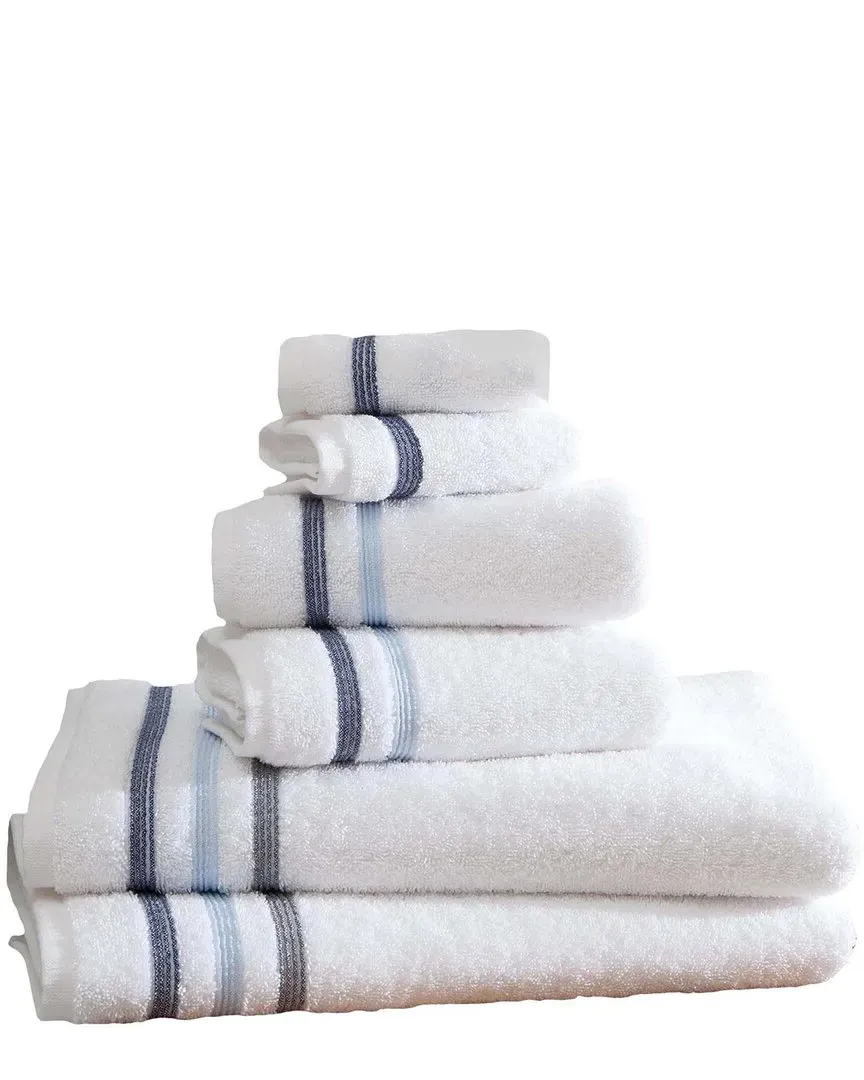 Bedazzle 6-Piece Towel Set - Blue, Cotton