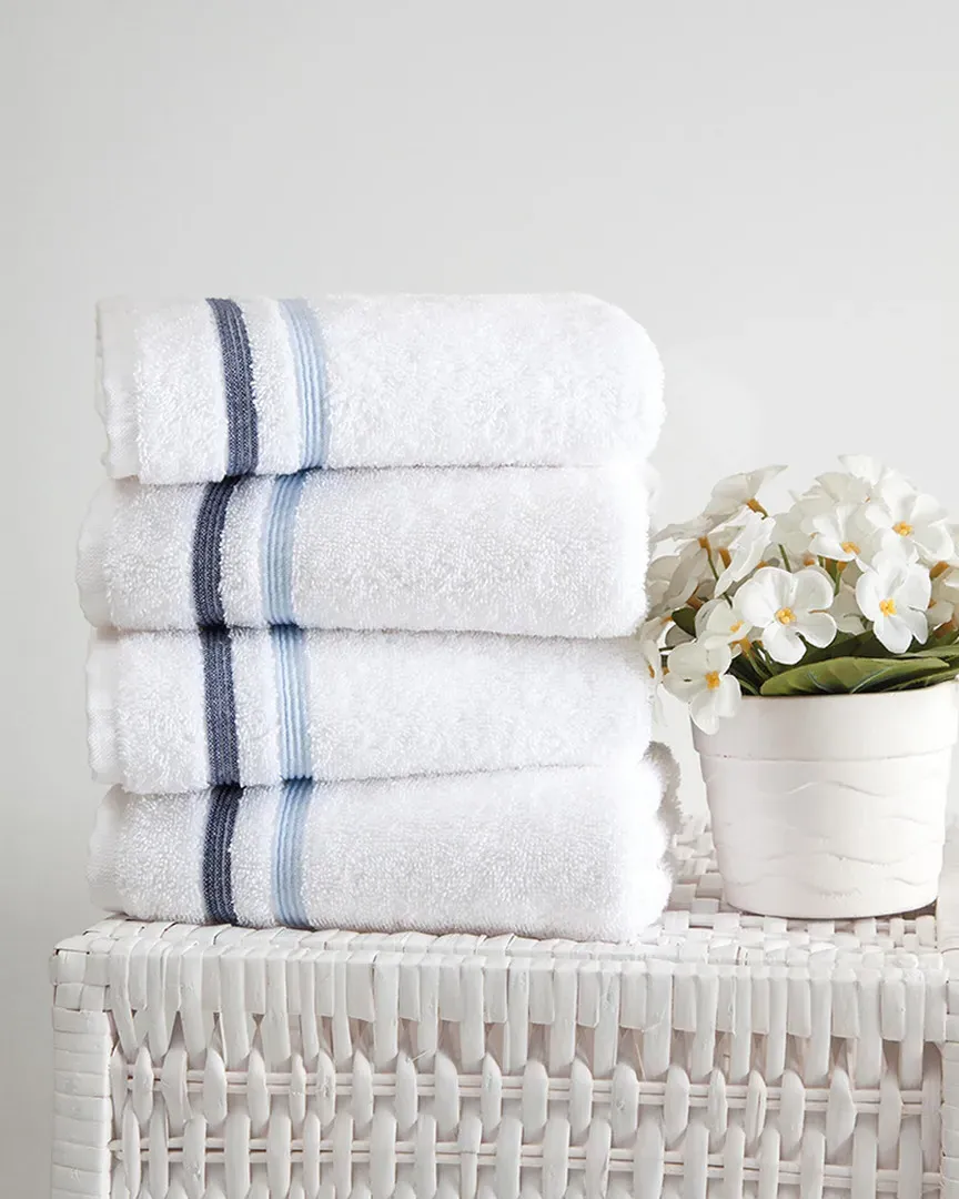 Bedazzle Hand Towel 4pc Set - Blue, Cotton