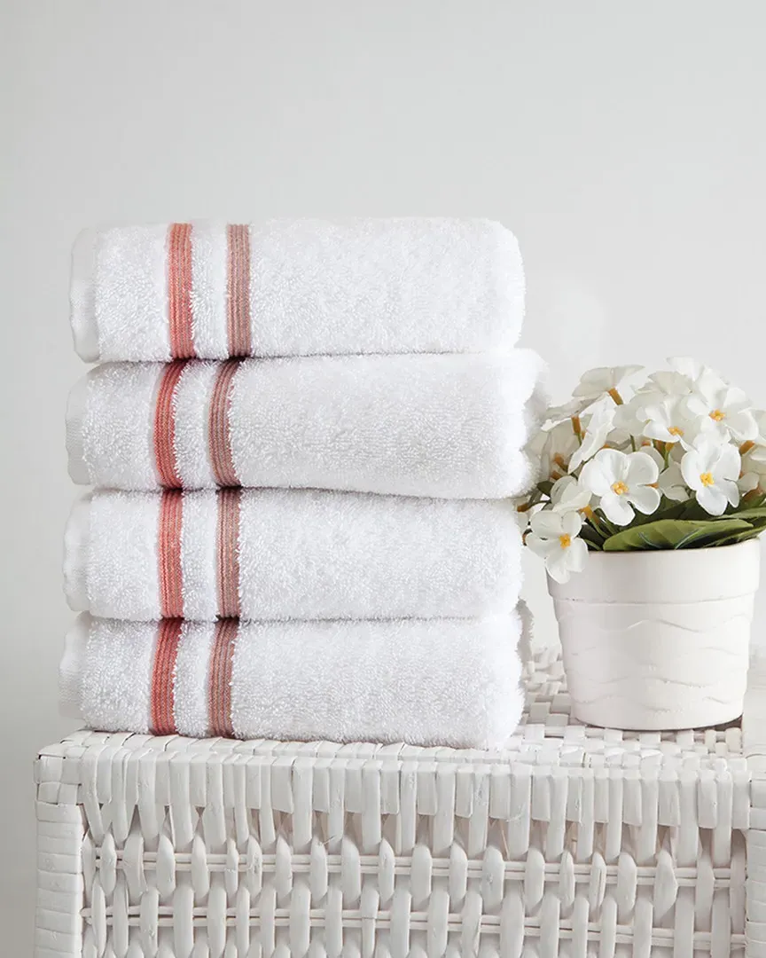 Bedazzle Hand Towel 4pc Set - Red, Cotton