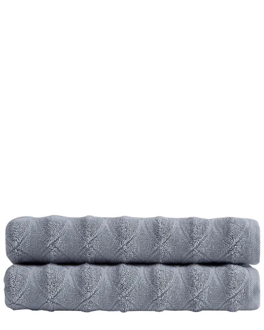 Esperance 2pc Bath Towel Set - Grey, Cotton image