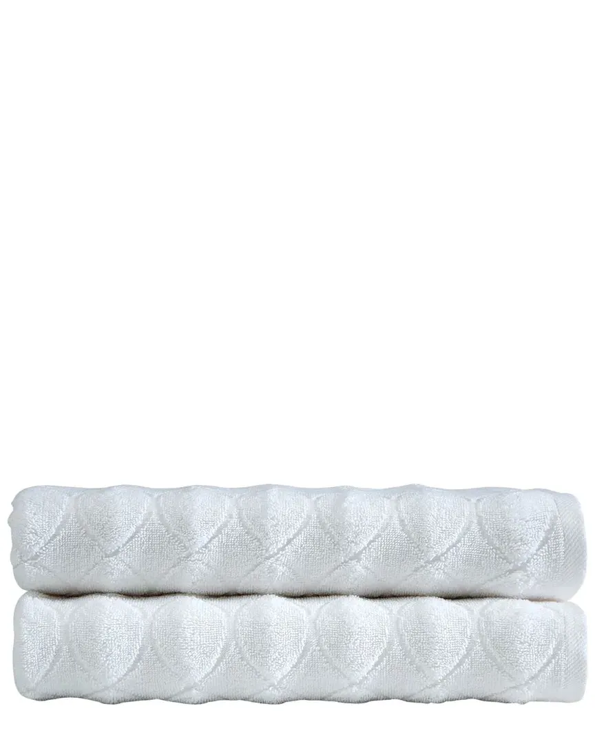 Esperance Collection 2pc Bath Towel Set - White, Cotton