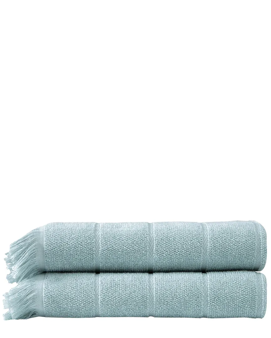 Mirage Collection 2pc Bath Towel Set - Green, Cotton image
