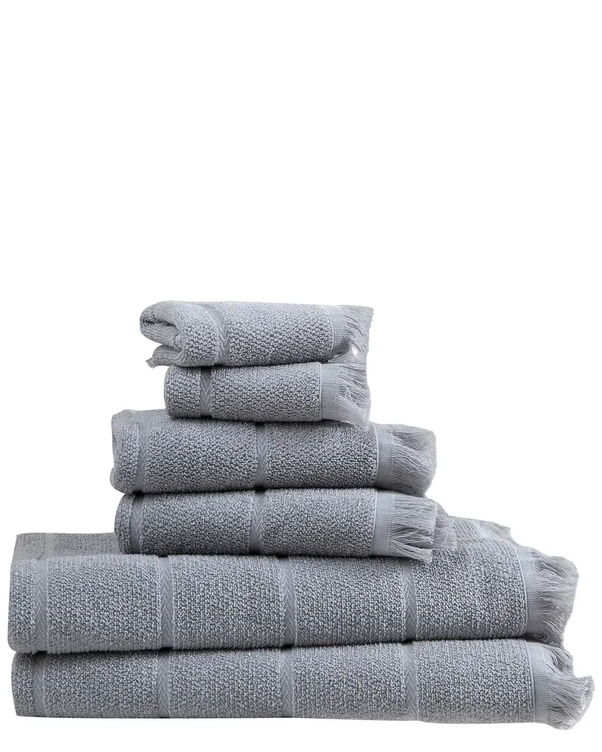 Mirage Collection 6pc Towel Set - Taupe, Cotton