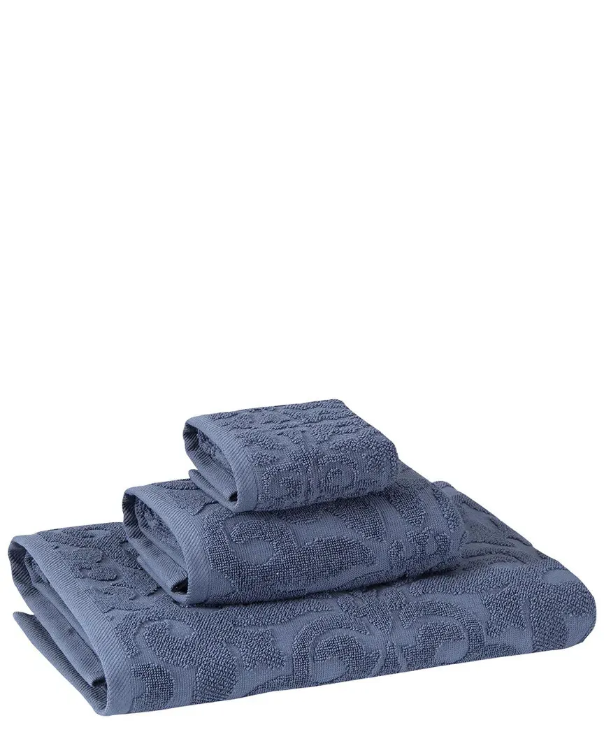 Patchouli 3-Piece Towel Set - Dusty Blue, Cotton image