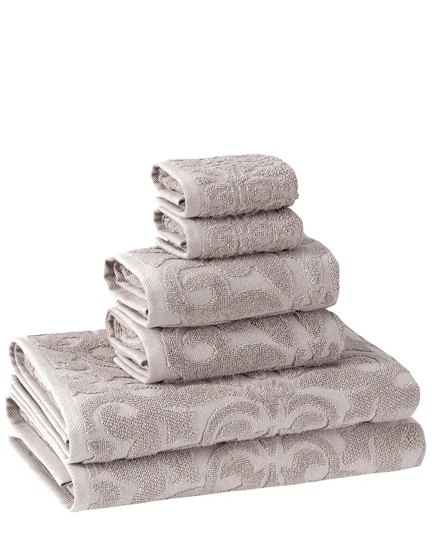 Patchouli 6-Piece Towel Set - Taupe, Turkish Cotton