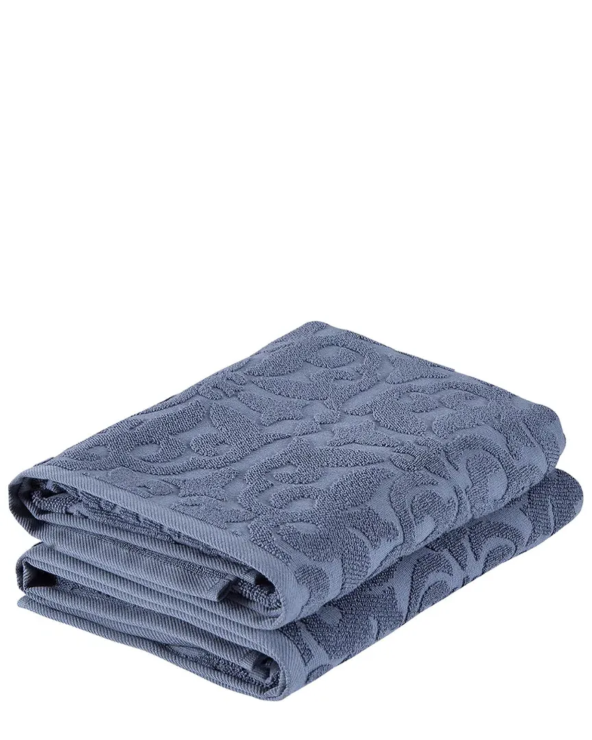 Patchouli Bath Towels Set - Dusty Blue, Turkish Cotton image